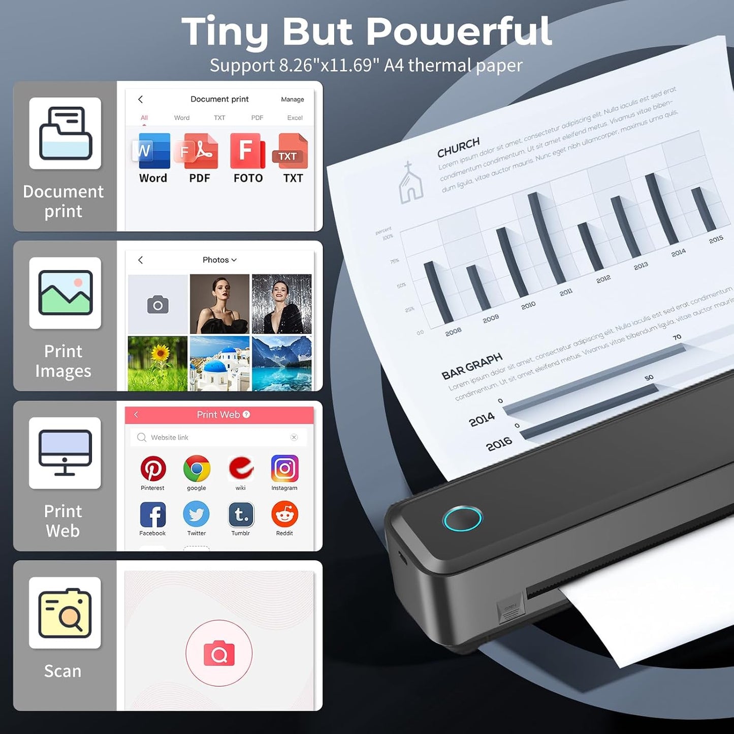 Movara portable printer A4 size