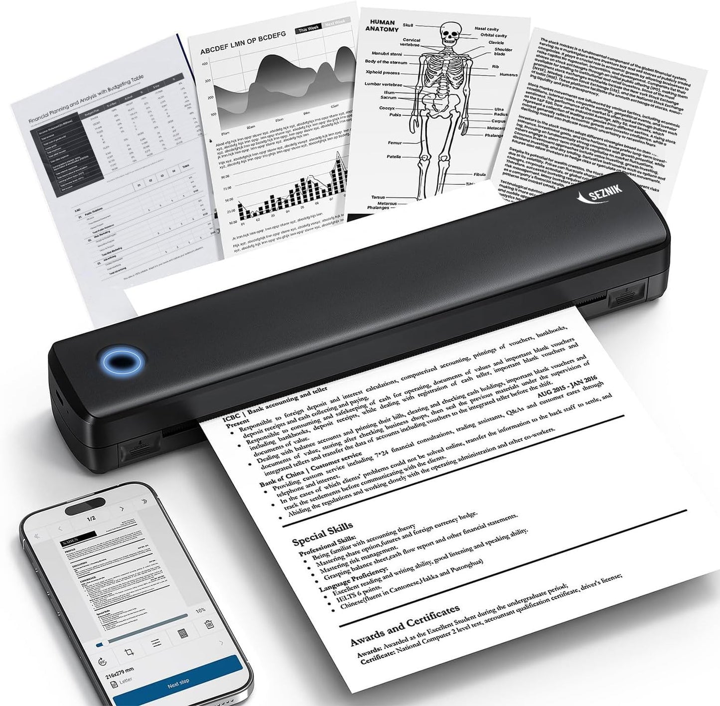 Movara portable printer A4 size