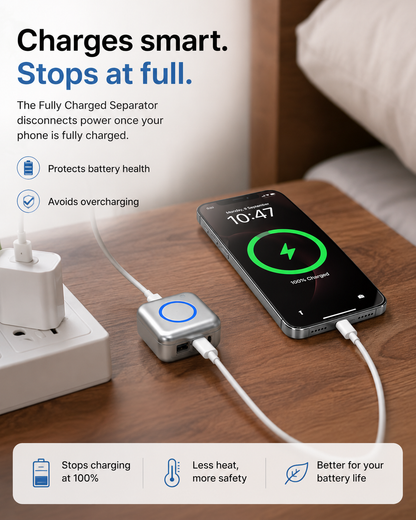 Noviq SafeCharge | USB-C Auto Charge Disconnect
