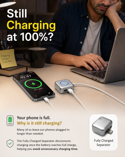 Noviq SafeCharge | USB-C Auto Charge Disconnect
